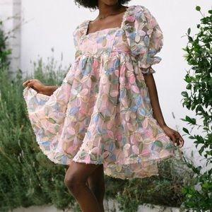 Morning Lavender Stacy Sequin Babydoll Dress | Size M